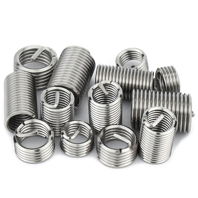 Thread Insert A2 304 Stainless Steel Screw Tooth Sleeve Wire Thread Repair Protective Coiled Helical Sleeve M1.6M2M3M4M5M6~M24