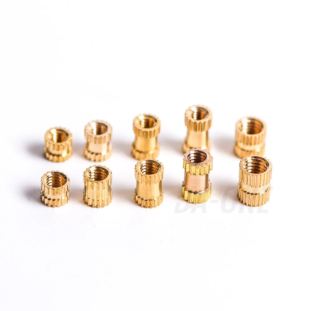 Brass Heat Set Insert Nut Hot Melt Nuts insert Thread Knurled Embedment Copper Nut Assortment Kit for Attach 3D Prints M2-M6