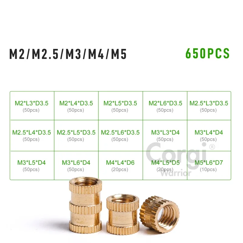 M2M2.5M3M4M5(650pcs)