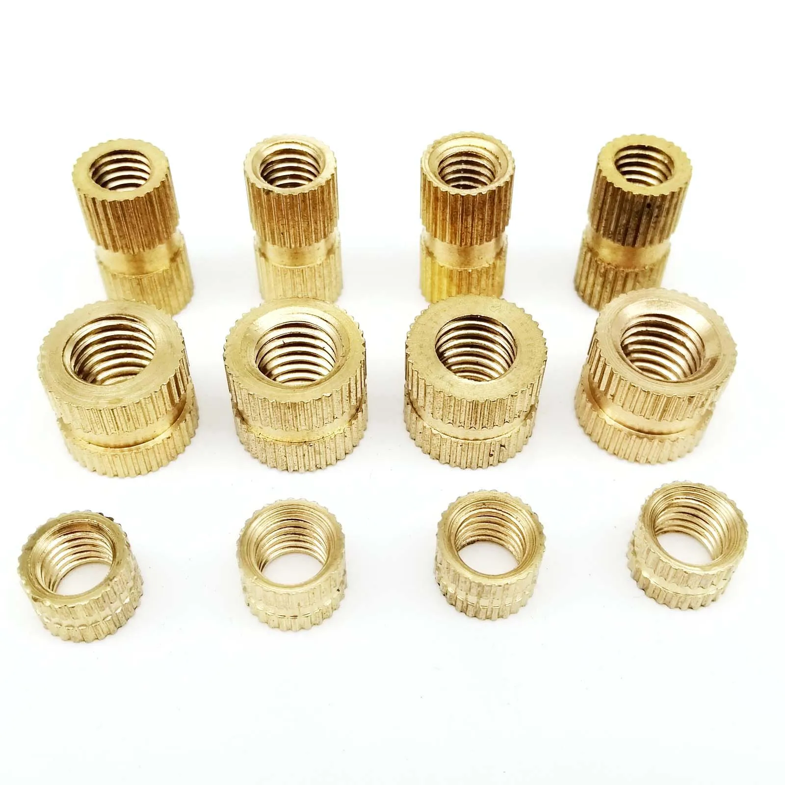 10/25pcs M1.6 M2 M2.5 M3 M4 M5 Solid Brass 3D Printer Hot Melt Thread Injection Molding Knurl Embedded Nutsert Insert Nut