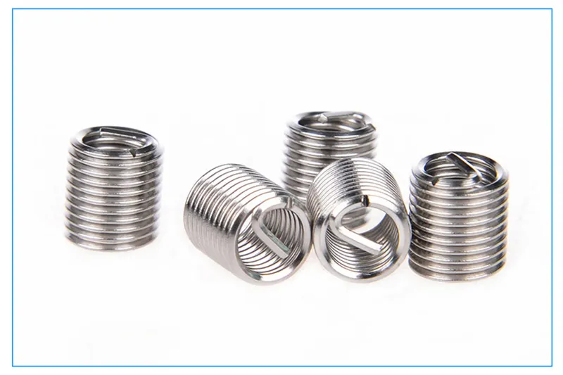 2-50pcs M2 M2.5 M3 M4 M5 M6 M8 M10 M12-M24 304 Stainless Steel Helicoil Thread Repair Insert Coiled Wire Helical Screw Sleeve