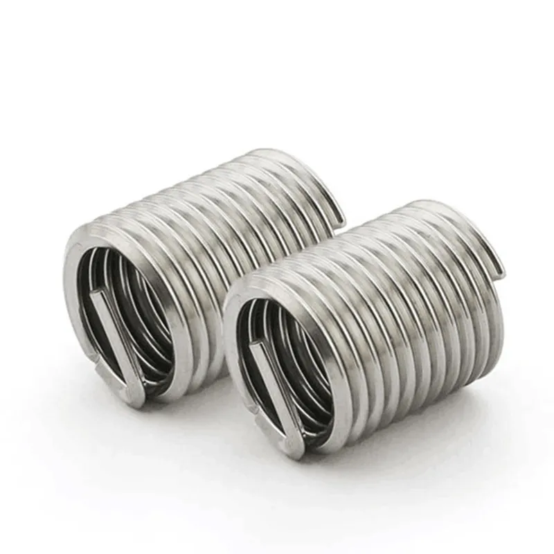 2-50pcs M2 M2.5 M3 M4 M5 M6 M8 M10 M12-M24 304 Stainless Steel Helicoil Thread Repair Insert Coiled Wire Helical Screw Sleeve