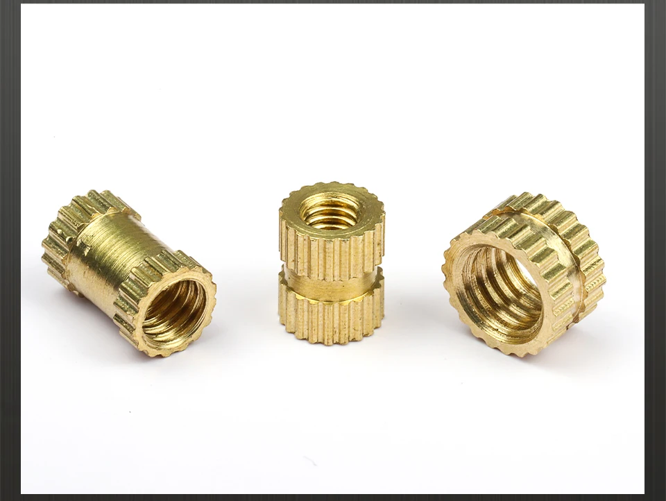 JUIDINTO 10-50pcs Brass Insert Nut M2 M2.5 M3 M4 M5 M6 Copper Knurled Threaded Insert Nut for 3D Print