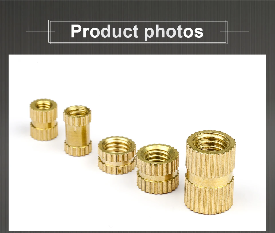 JUIDINTO 10-50pcs Brass Insert Nut M2 M2.5 M3 M4 M5 M6 Copper Knurled Threaded Insert Nut for 3D Print