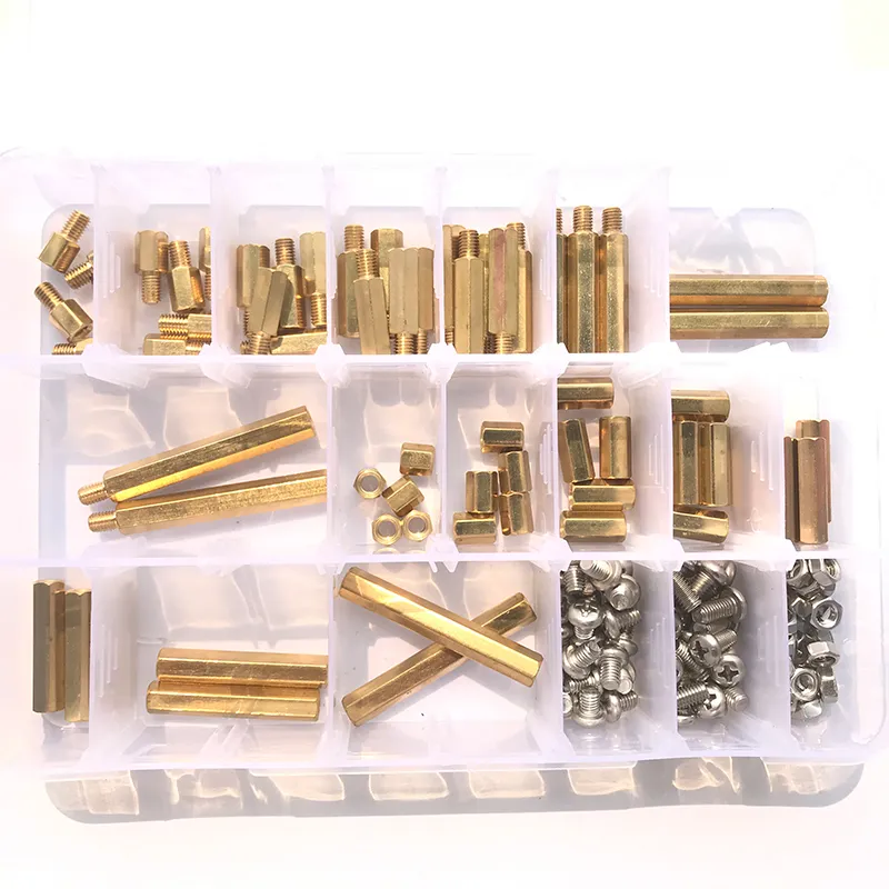 PCB Spacer M2 M2.5 M3 M4 M5 M6 Hex Brass Male Female Standoff Spacer with Screw Nut Kit Thread Pillar Mount Male Female Spacer