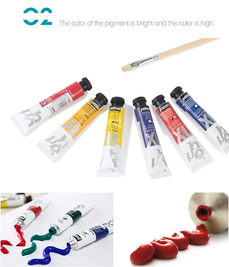 Pebeo XL Studio 40/30/20/10 Colors 20ML High-Capacity Tube Oil Paint Sets Professional for Artist Drawing Color Art Supplies