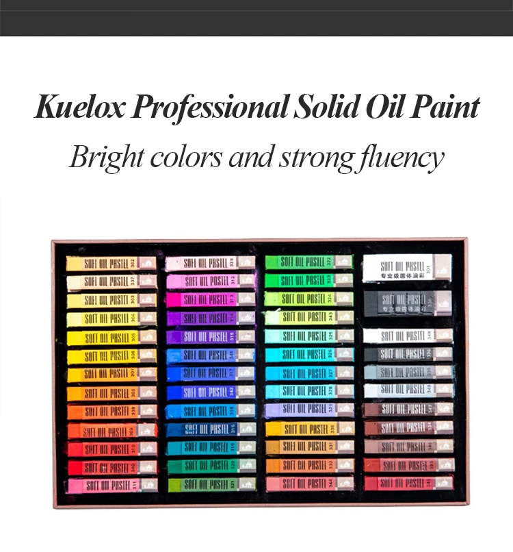 Kuelox 48 Colors Mini Professional Solid Oil Paint Portable Exquisitely Artistic Oil Painting Pigment for Student Art Supplies