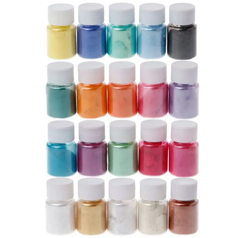 20 Colors Mica Powder Epoxy Resin Dye Pearl Pigment Natural Mica Mineral Powder L29K newest product