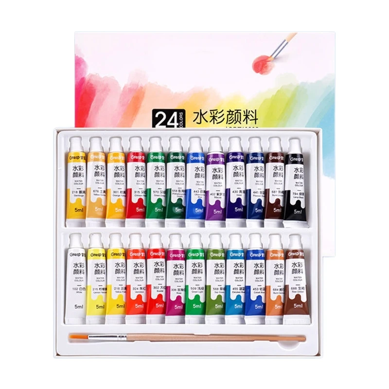 Gouache Paint Set Watercolor Tubes (0.17 oz, 5 ml) Rich Pigments Non Fading Washable Paints for Artist Hobby Painters 1XCE