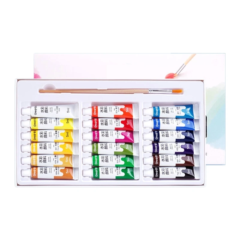 Gouache Paint Set Watercolor Tubes (0.17 oz, 5 ml) Rich Pigments Non Fading Washable Paints for Artist Hobby Painters 1XCE