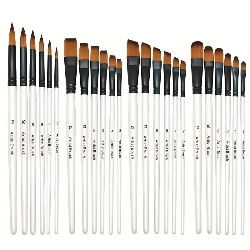 6pcs Artist Paint Brushes Set Artist Paintbrushes For Acrylic Oil Watercolor Acrylic Painting For Body Face Rock Canvas