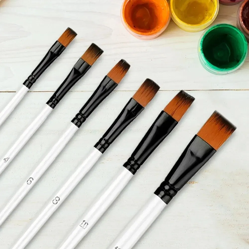 6pcs Artist Paint Brushes Set Artist Paintbrushes For Acrylic Oil Watercolor Acrylic Painting For Body Face Rock Canvas