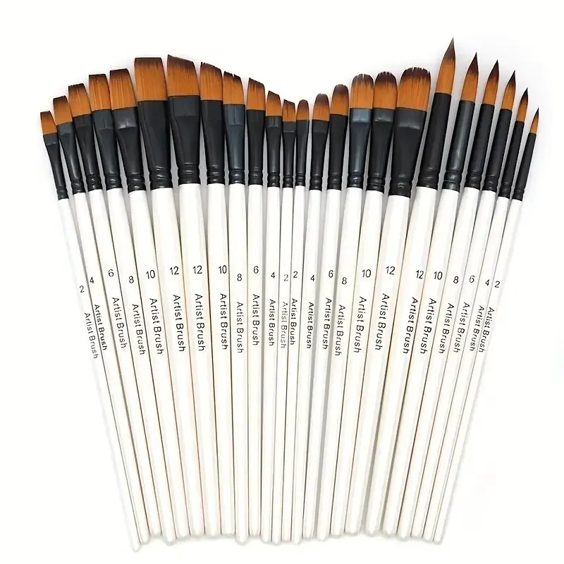 6pcs Artist Paint Brushes Set Artist Paintbrushes For Acrylic Oil Watercolor Acrylic Painting For Body Face Rock Canvas