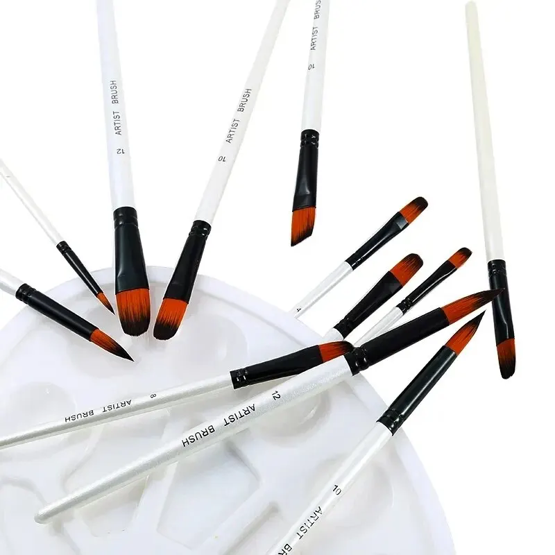 6pcs Artist Paint Brushes Set Artist Paintbrushes For Acrylic Oil Watercolor Acrylic Painting For Body Face Rock Canvas