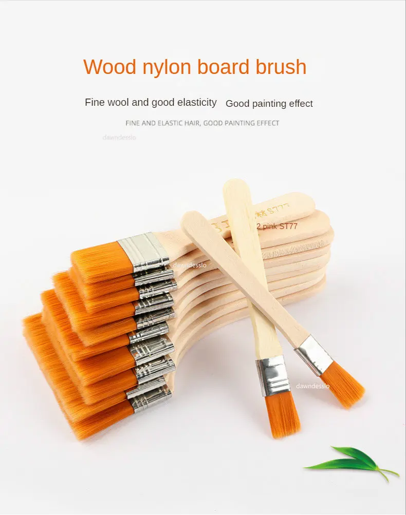 12pcs/set Memory Nylon Paint Brushes Set for Acrylic Oil Drawing Watercolor Wooden Painting Brush Tools Art Supplies