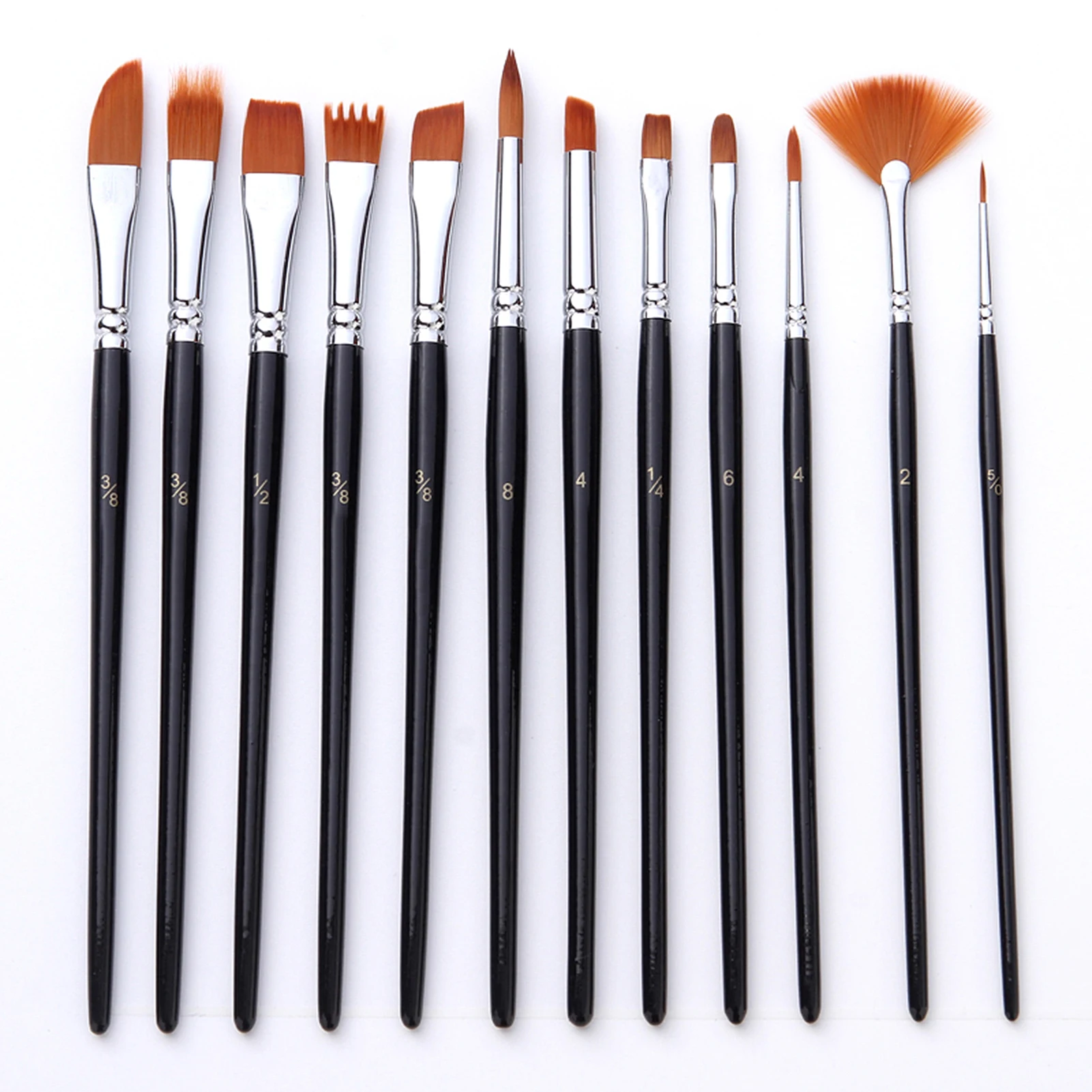 18pcs Artist Paint Brushes Set Bag Pack with Scraper Watercolor Brush Pen Nylon Hair Delicate Wooden Handle Paintbrushe