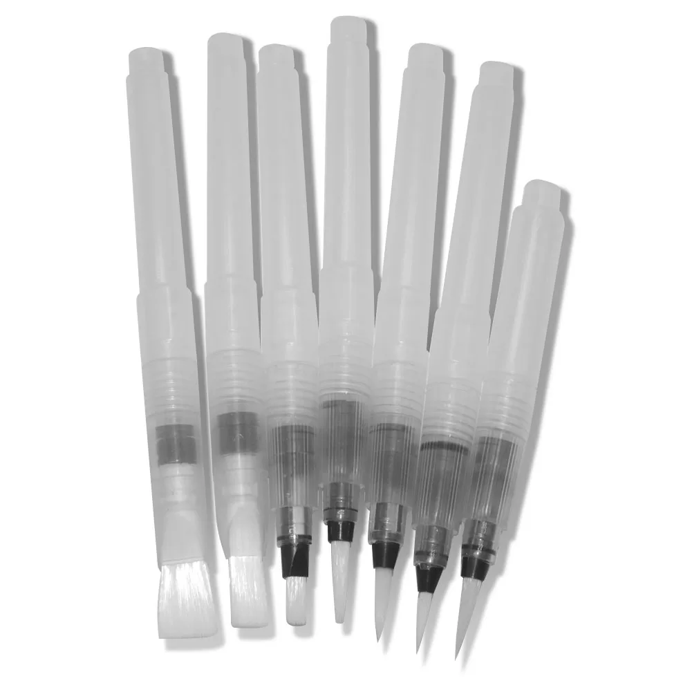 7 Pcs Watercolor Brush Pens Water Brush Pens Refillable Watercolor Brush Pens Water Paint Brushes for Watercolor Painting