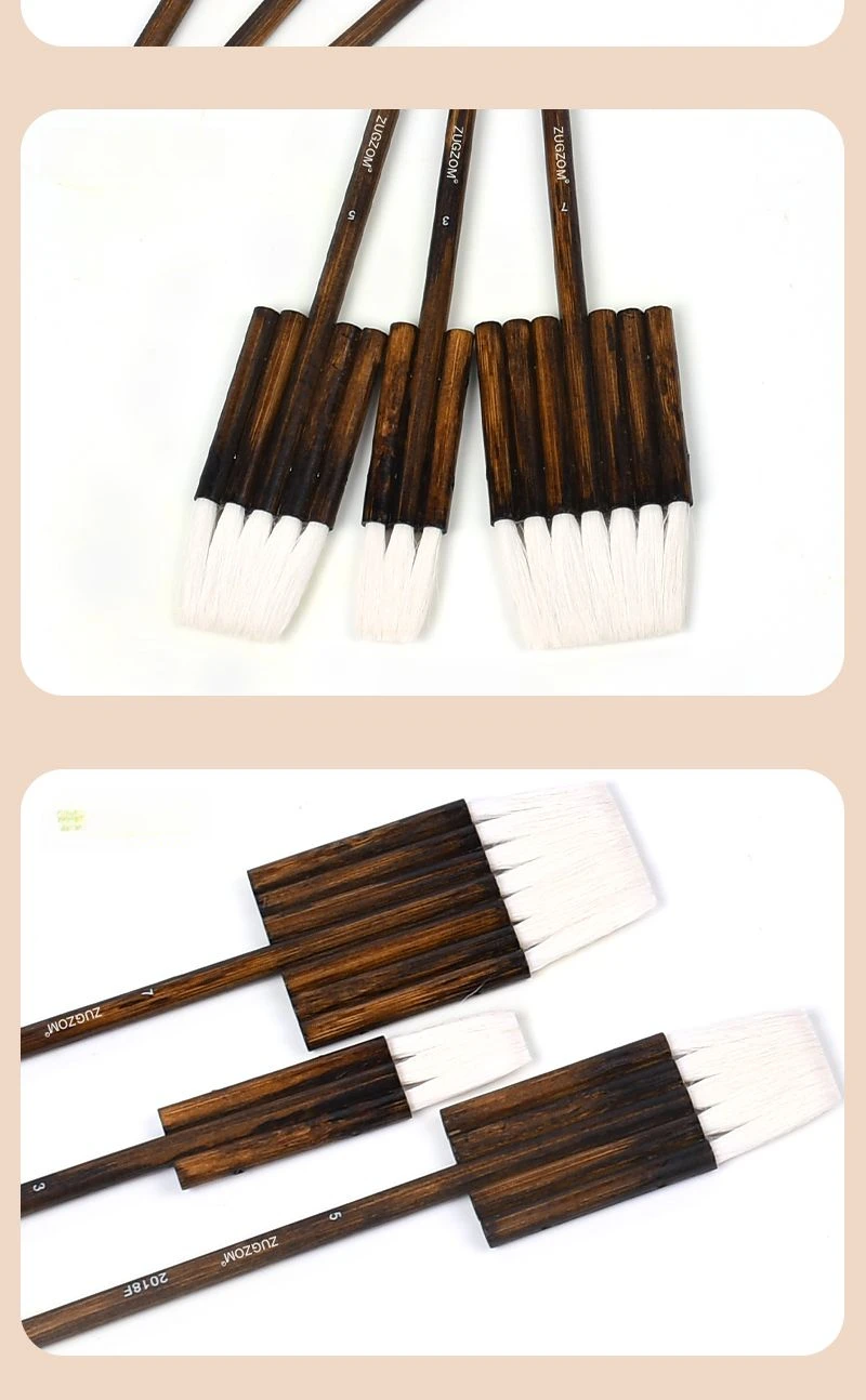 High Quality 1PC 2018F Goat Hair Bamboo Handle Art Supplies Watercolor Artist Brush