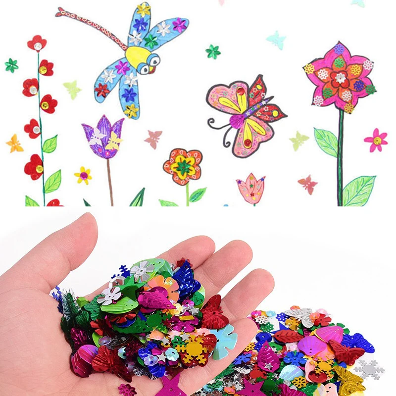 1000pcs Kids Crafts Art Supplies Kit Pipe Cleaners Pompoms Foam Stickers Feather Felt Cloth Button DIY Creative Craft Toy Gifts