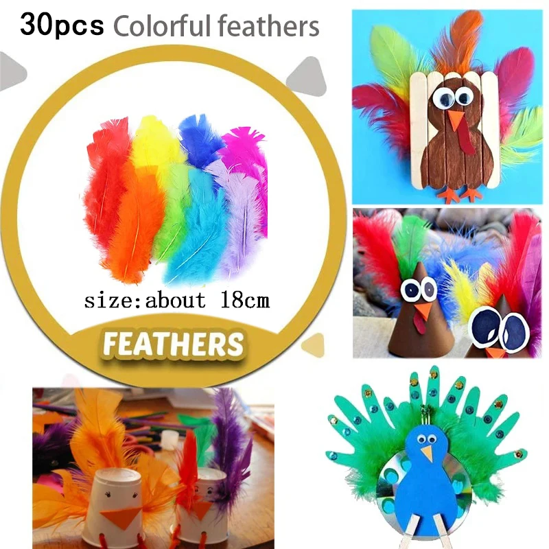 1000pcs Kids Crafts Art Supplies Kit Pipe Cleaners Pompoms Foam Stickers Feather Felt Cloth Button DIY Creative Craft Toy Gifts