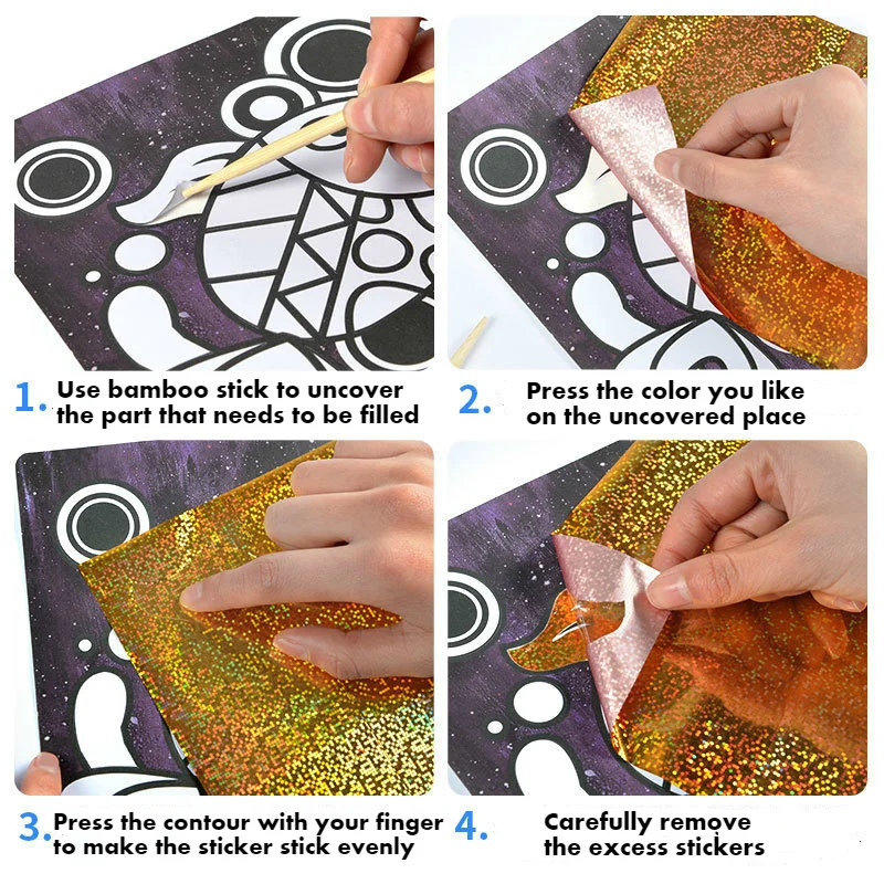 DIY Magic Transfer Painting Crafts Kids Arts And Crafts Educational Toys For Children Cartoon Creative Learning Drawing Toys