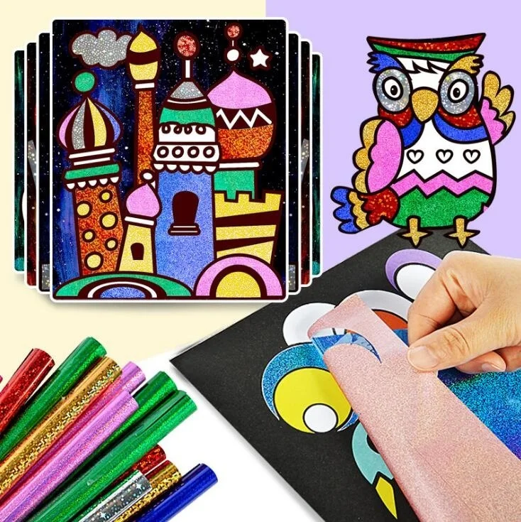 DIY Magic Transfer Painting Crafts Kids Arts And Crafts Educational Toys For Children Cartoon Creative Learning Drawing Toys