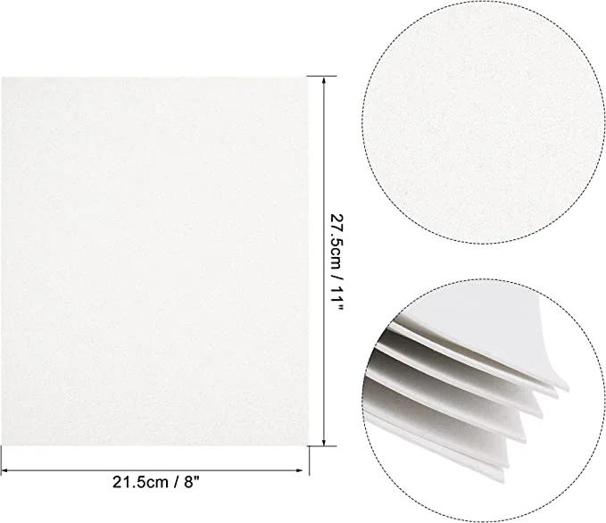 Poolin 10Pcs 3D Eva Foam Sheets White&Black For Embroidery 1.mm/2mm/3mm Thickness Handmade Material Perfect For DIY Projects