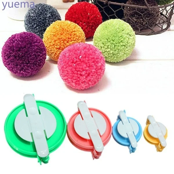 8PCS 4 Sizes Fluff Ball Weaver PomPom Maker Knitting Loom Kit Kids DIY Diy Craft Supplies Maker Knitting Tools