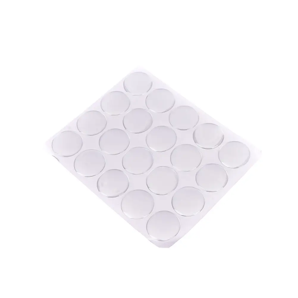 100pcs/sheet 25mm Round Dome 3D Crystal Resin Self Adhesive Patch Dots Label Clear Epoxy Stickers For Bottle Caps Crafting DIY