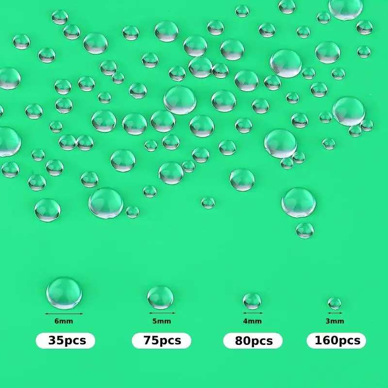 350Pcs Clear Dewdrop Holographic Water Droplets Embellishments Card Making Supplies Resin Dewdrop Beads Waterdrop for DIY Crafts