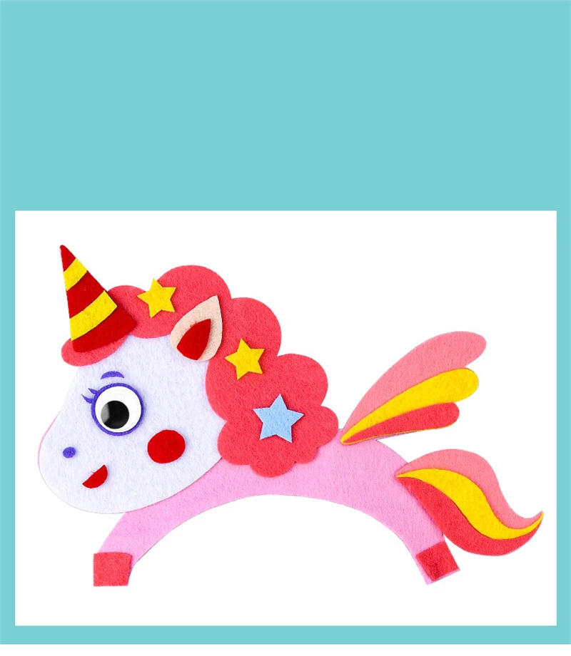 Kids Creative Crown Hat Princess DIY Craft Toy Cartoon Animal Headwear Educational Toys For Girls Handmade Decoration Gift