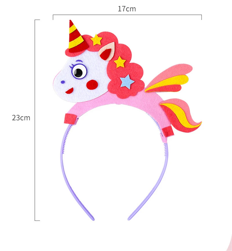 Kids Creative Crown Hat Princess DIY Craft Toy Cartoon Animal Headwear Educational Toys For Girls Handmade Decoration Gift