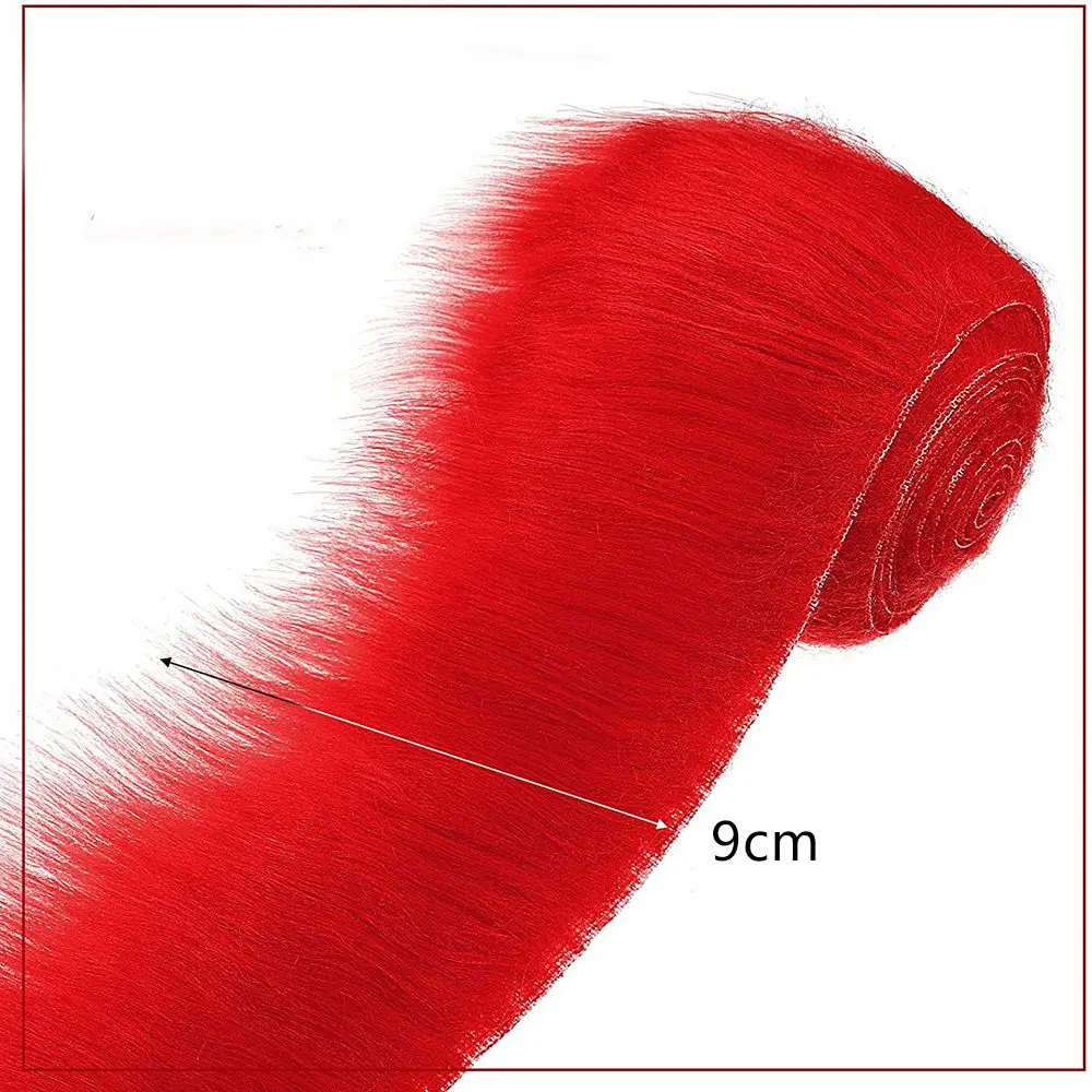 1.5M Fluffy Faux Fur Ribbon Tapes Trimming Soft Long Plush Fur Fabric Trim Fabric Roll Stripe DIY Crafts Apparel Sewing Decor