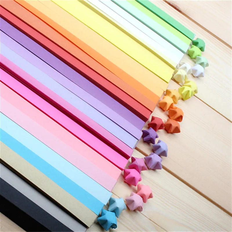 80pcs 10 Color Mixing Handmade Star Papers Lucky Star Origami Paper Strips DIY  Orgami Paper Craft Paper