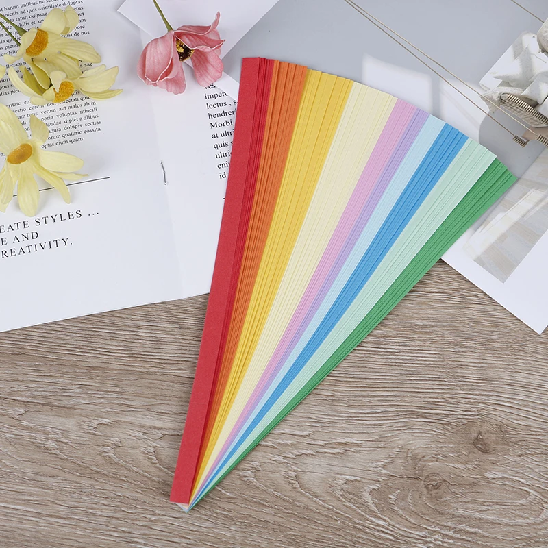 80pcs 10 Color Mixing Handmade Star Papers Lucky Star Origami Paper Strips DIY  Orgami Paper Craft Paper