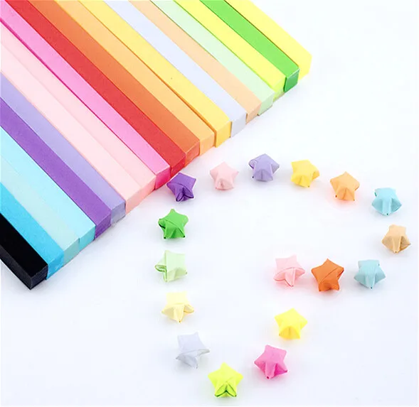 80pcs 10 Color Mixing Handmade Star Papers Lucky Star Origami Paper Strips DIY  Orgami Paper Craft Paper