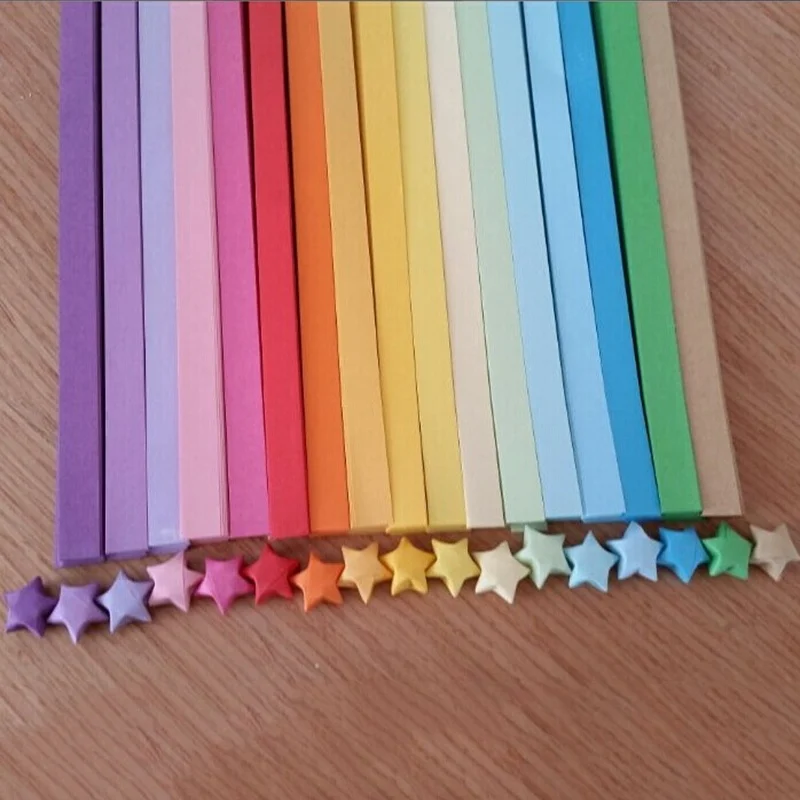 80pcs 10 Color Mixing Handmade Star Papers Lucky Star Origami Paper Strips DIY  Orgami Paper Craft Paper