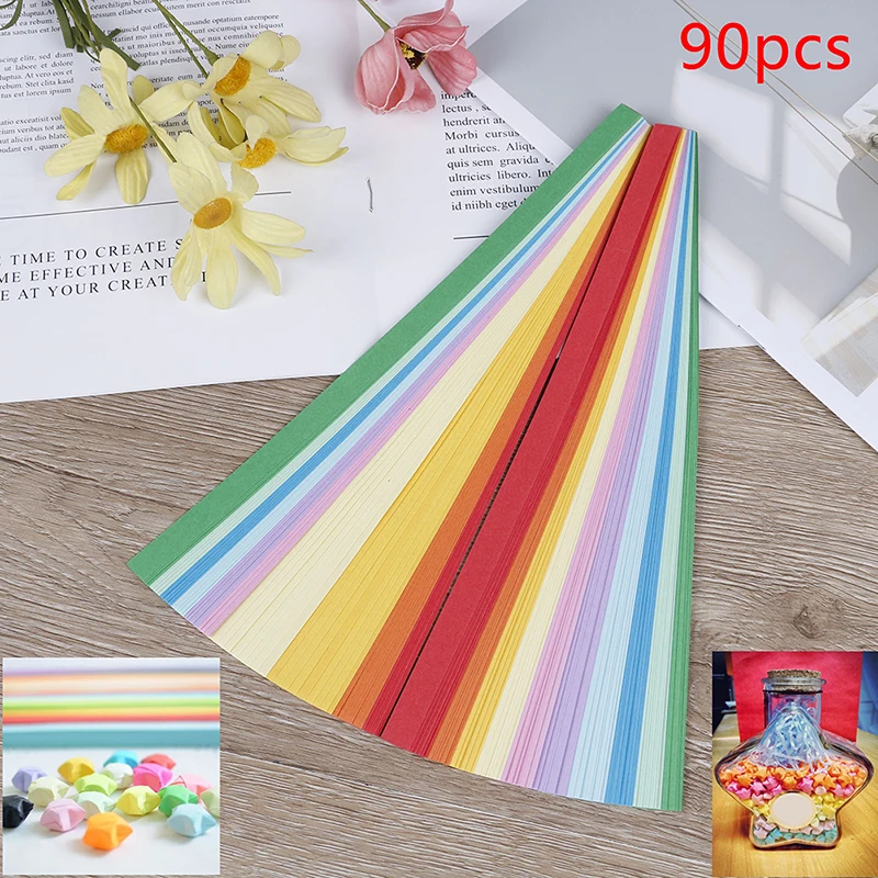 80pcs 10 Color Mixing Handmade Star Papers Lucky Star Origami Paper Strips DIY  Orgami Paper Craft Paper