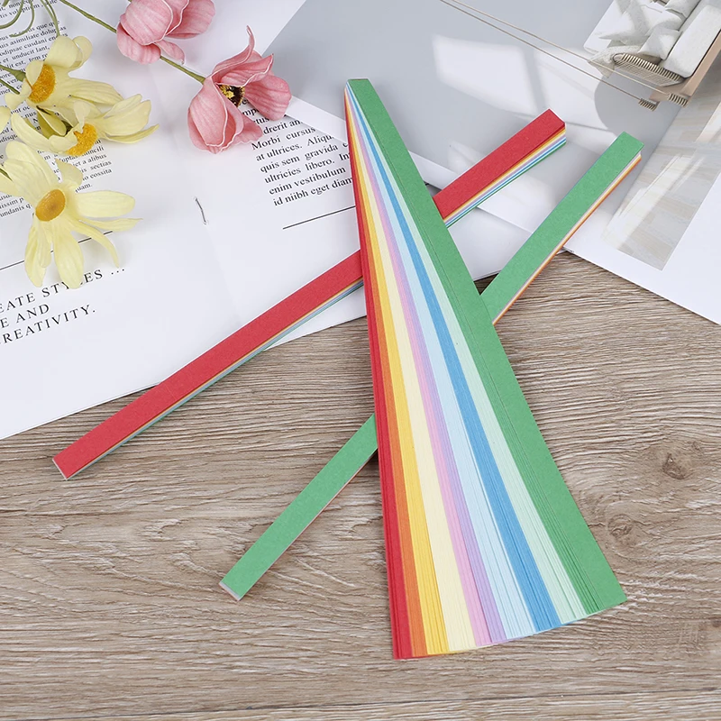 80pcs 10 Color Mixing Handmade Star Papers Lucky Star Origami Paper Strips DIY  Orgami Paper Craft Paper