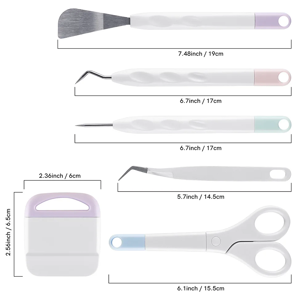 6pcs/set Craft Vinyl Weeding Tools Set Scrapbook DIY Silhouette Relief Carving Tool Kit For Cricut Maker Silhouettes Hand Tools