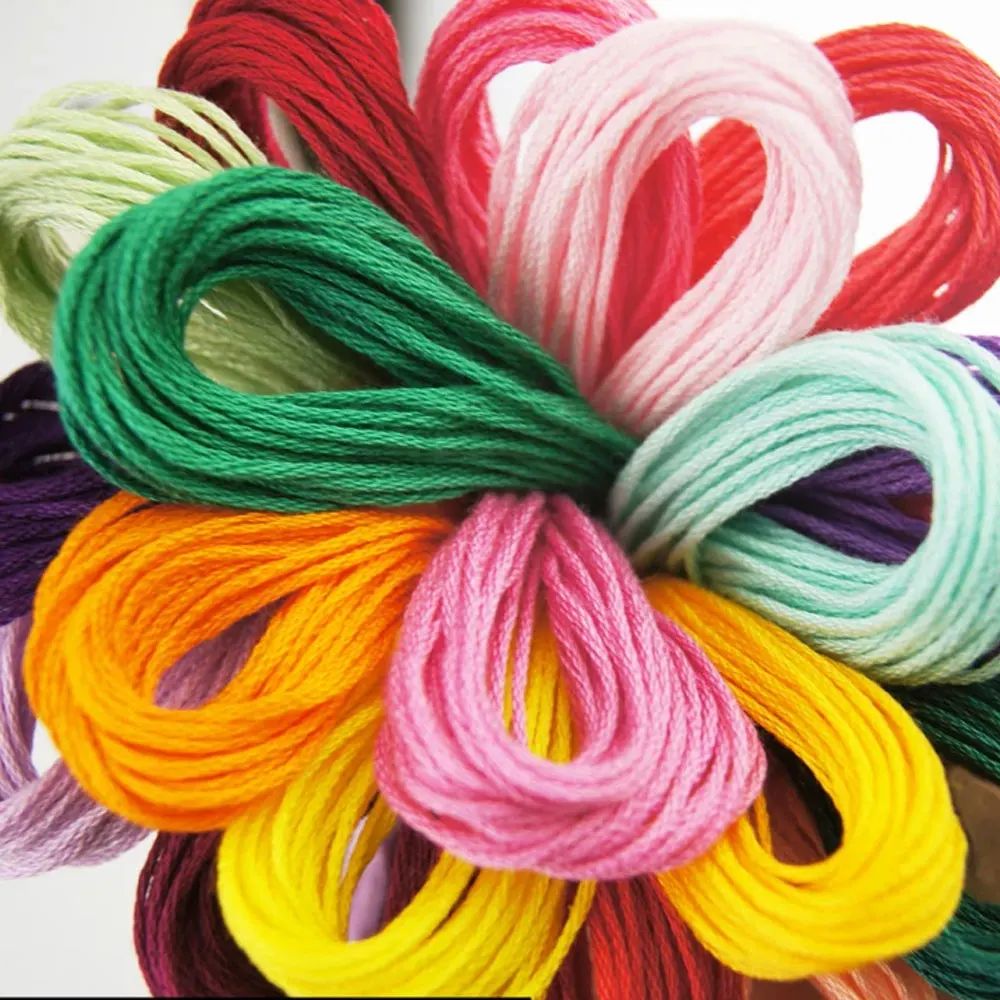 100/200/447pcs Mix Colors  Embroidery Thread Cotton Sewing Skeins Craft Cross Stitch Floss Kit Line DIY Tools Make Bracelets