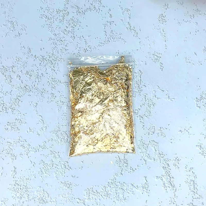 3g Imitation Gold Sliver Copper Foil Sequins Glitters Craft Leaf Flake Sheets Bulk  For Gilding DIY Nail Art Decor  Paper