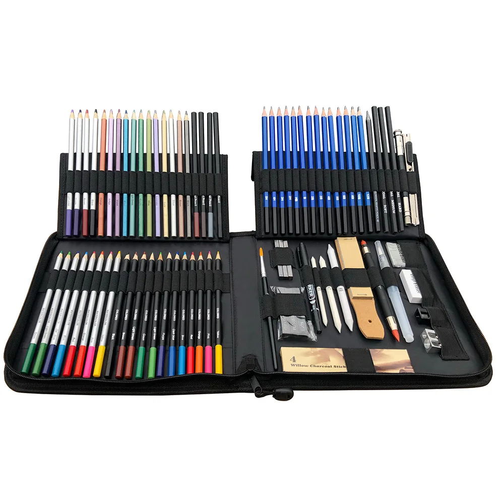 28/54/72/96/144 Pcs Drawing Sketching Coloring Set Drawing Pencils and Sketching Kit Art Tool Kit Professional Art Supplies Set