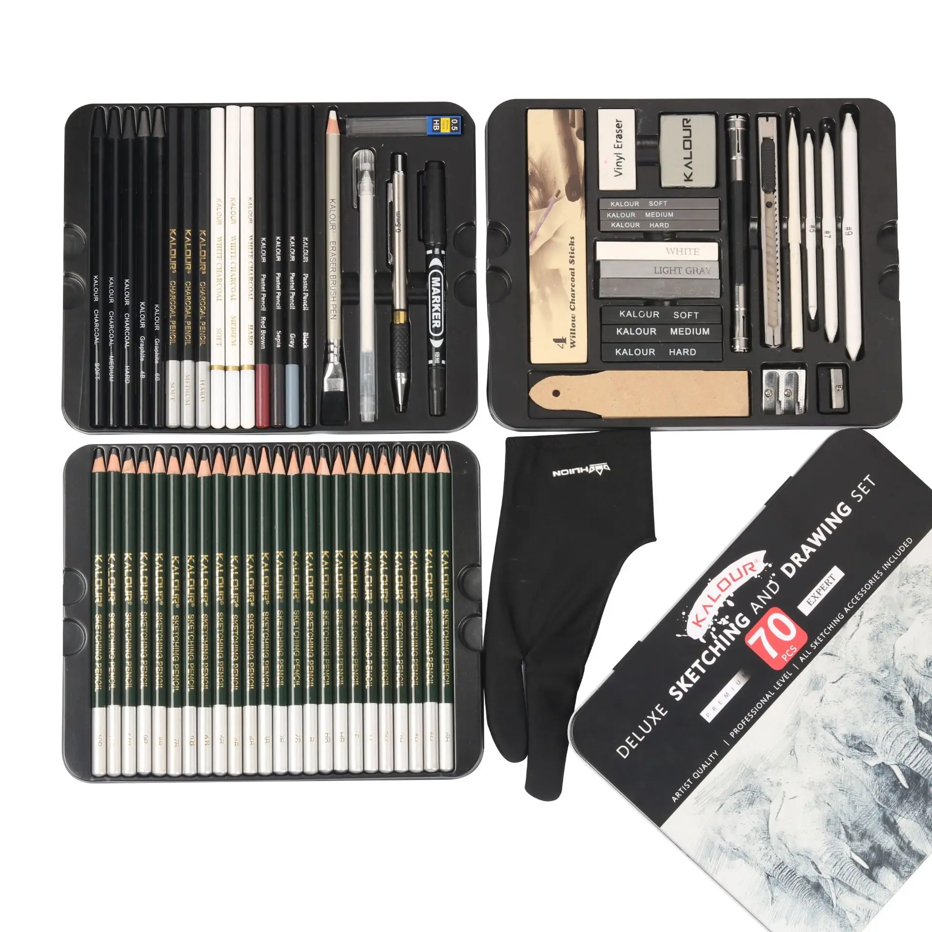 28/54/72/96/144 Pcs Drawing Sketching Coloring Set Drawing Pencils and Sketching Kit Art Tool Kit Professional Art Supplies Set