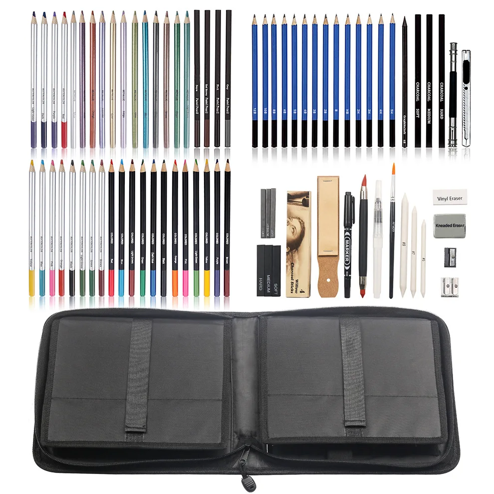 28/54/72/96/144 Pcs Drawing Sketching Coloring Set Drawing Pencils and Sketching Kit Art Tool Kit Professional Art Supplies Set