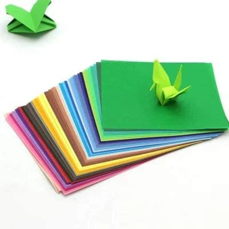 100pcs Origami Square Paper Double Sided Folding Lucky Wish Paper Crane Craft Paper DIY Arts Crafting Colorful Scrapbooking