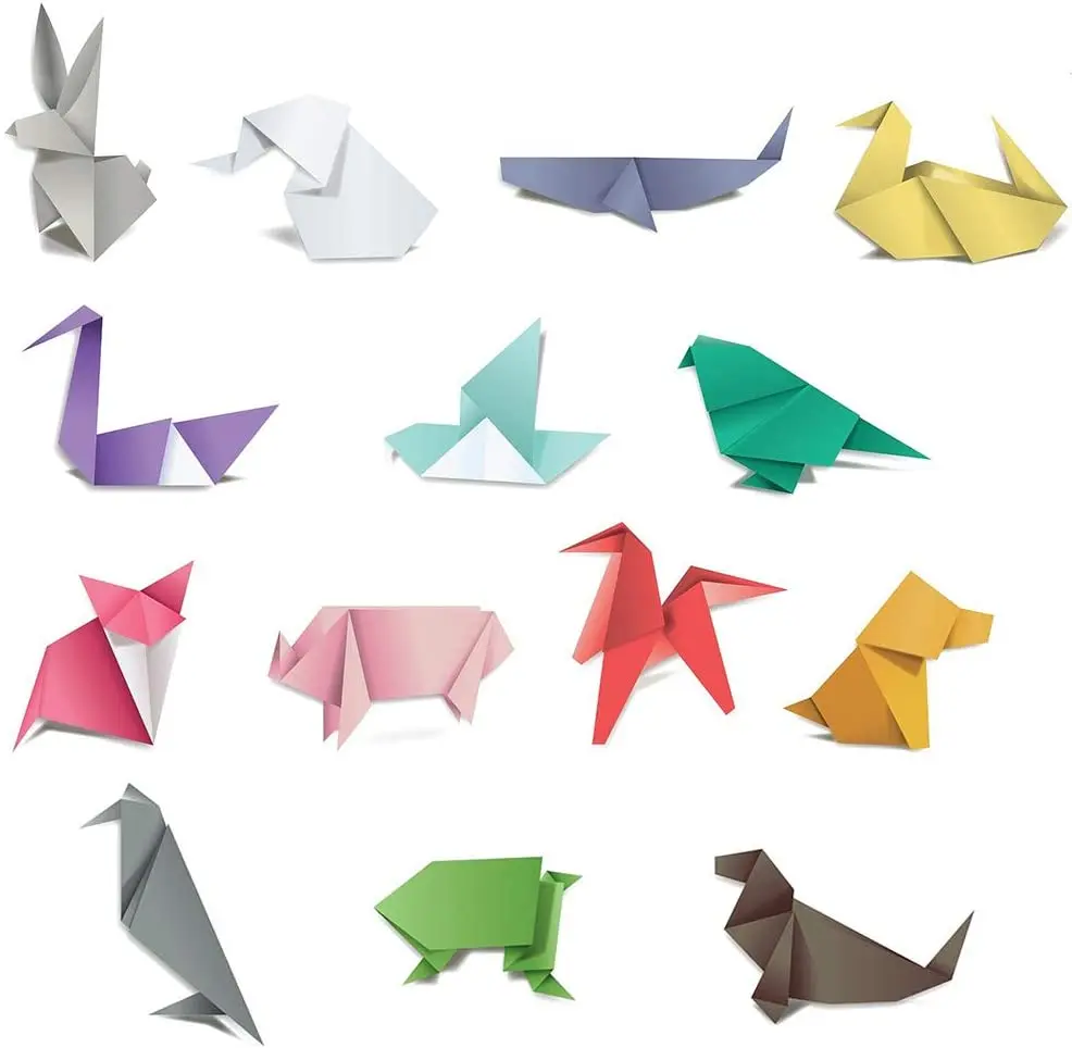 100pcs Origami Square Paper Double Sided Folding Lucky Wish Paper Crane Craft Paper DIY Arts Crafting Colorful Scrapbooking