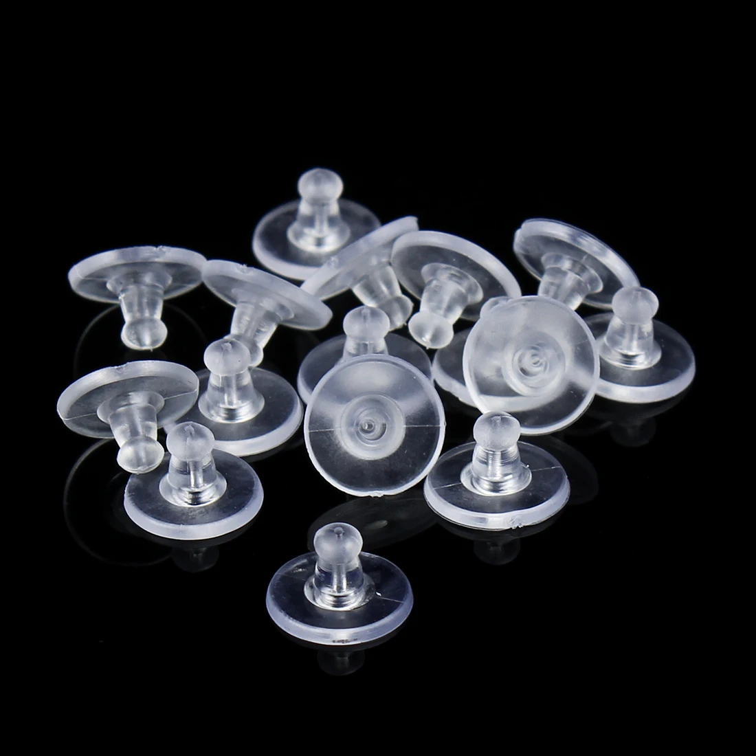 100pcs Soft Silicone Rubber Earring Back Stoppers For Stud Earrings DIY Jewelry Findings Accessories Bullet Tube Ear Plugs Cap