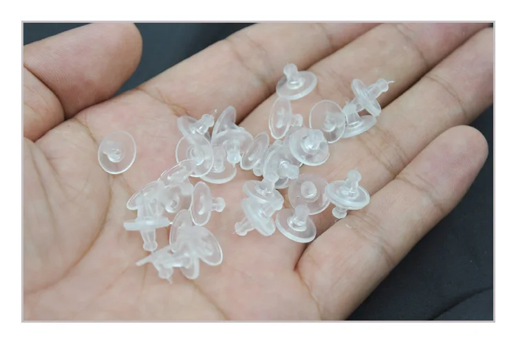 100pcs Soft Silicone Rubber Earring Back Stoppers For Stud Earrings DIY Jewelry Findings Accessories Bullet Tube Ear Plugs Cap