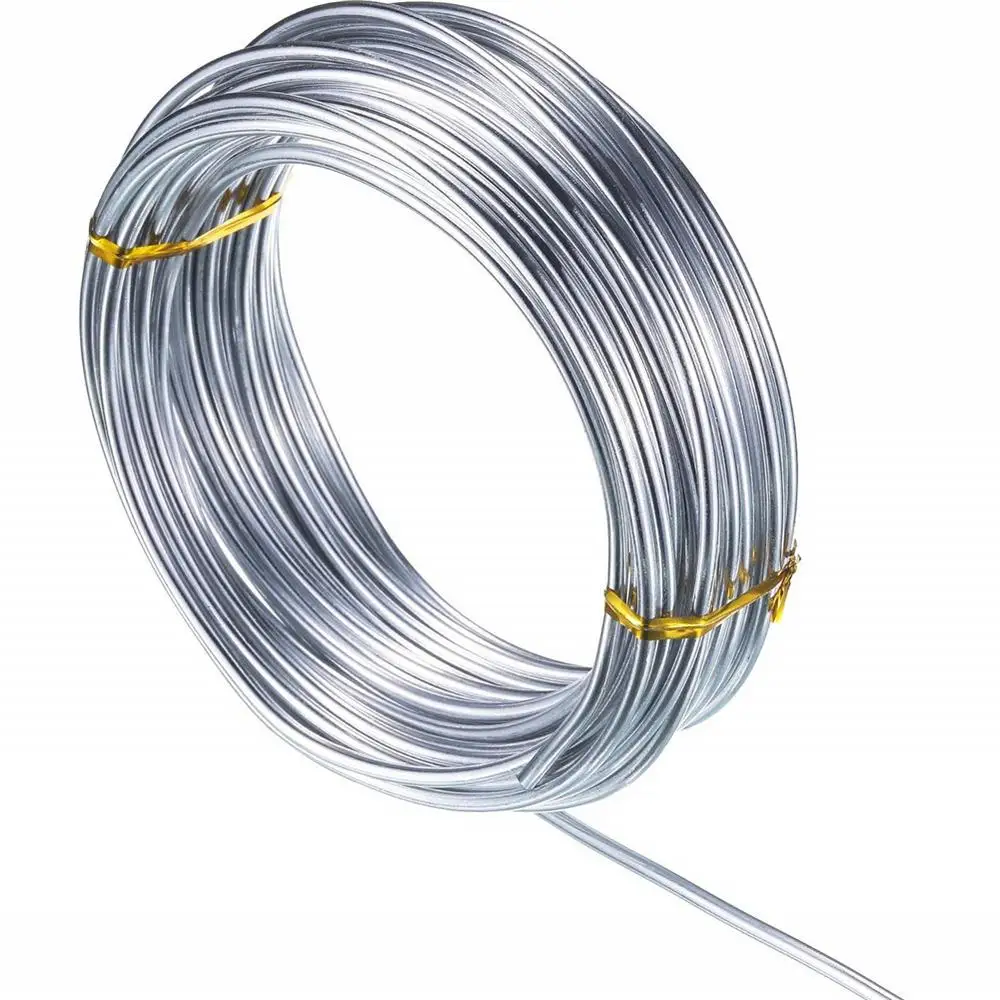 Aluminum Wire 1mm 1.5mm 2mm Metal Craft Wire Bendable Flexible Craft Metal Wire for Jewelry Making Beading Floral